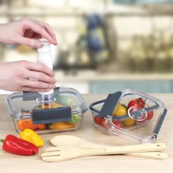 Hot THE ORGANIZED KITCHEN 2 boites de conservation+pompe