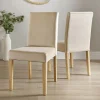 Hot HOME COLLECTION 2 chaises velours creme mathilde