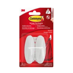 Discount COMMAND 2 crochets plastique+languettes