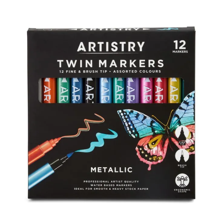 Discount ARTISTRY 12 marqueurs doubles metalliques