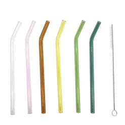 Discount KITCHEN COLLECTION 6 pailles en verre + goupillon
