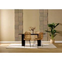 Discount 3 panneaux deco tasseaux clair