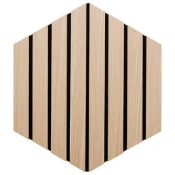 Hot 3 panneaux hexagone bois clair