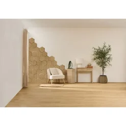 Hot 3 panneaux hexagone bois clair