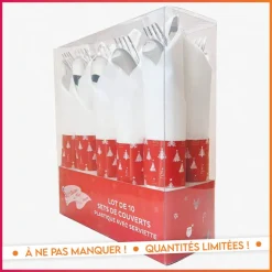 Discount L'ATELIER DU PAIN D'EPICES 10 sets de couverts + serviettes