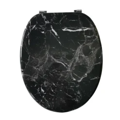 Best ORGANIZED BATHROOM Abattant wc effet marbre noir ab