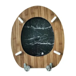 Best ORGANIZED BATHROOM Abattant wc effet marbre noir ab