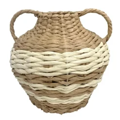 Outlet NATURAL HOME Amphore deco double anse tressee