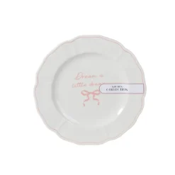 New KITCHEN COLLECTION Assiette dessert slogan et noeud