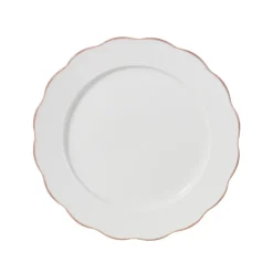 Hot KITCHEN COLLECTION Assiette plate blanc lisere