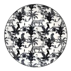 Outlet KITCHEN COLLECTION Assiette plate jungle n/b d27cm