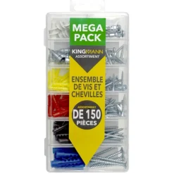 Assortiment de 150 vis/chevilles