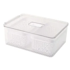 Clearance THE ORGANIZED KITCHEN Bac rang frigo 2 panieres noir