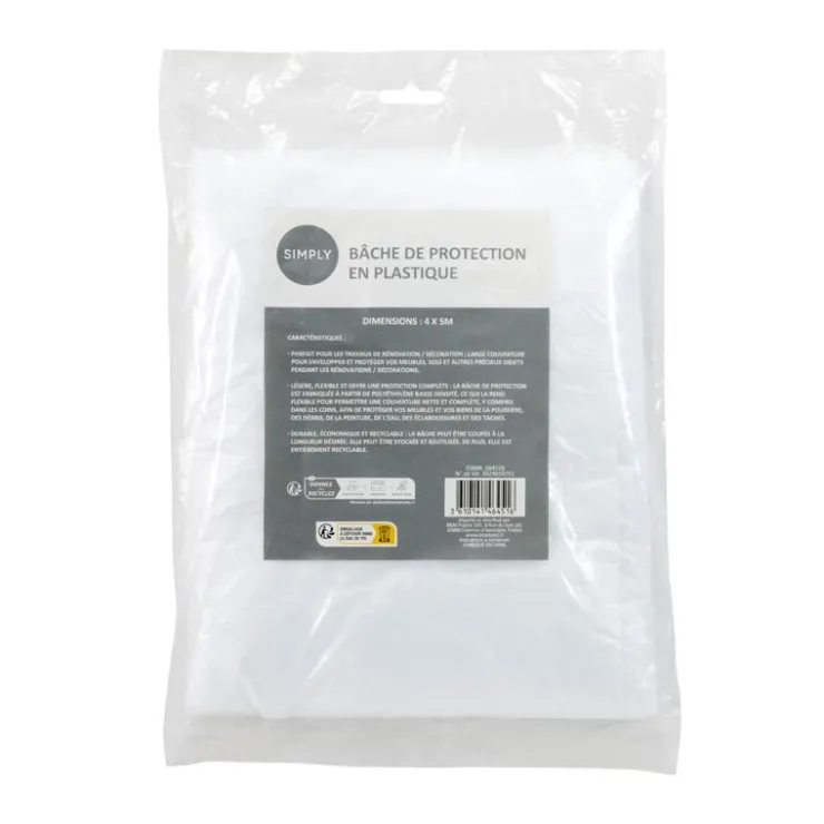 Clearance SIMPLY Bache de protection 4x5m