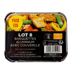 Outlet SIMPLY Barquette rect alu 45cl x8
