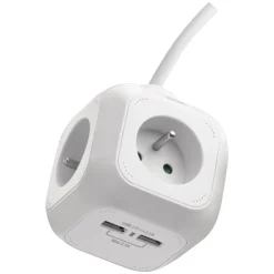 New EMOS Bloc multiprise 4 prises +2xusb