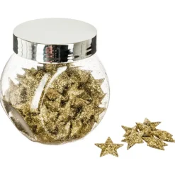 Discount Bocal deco etoile paillette dore