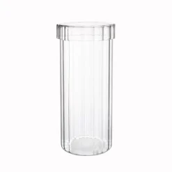 New KITCHEN COLLECTION Bocal en verre strie & couvercle