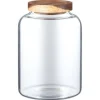 Online KITCHEN COLLECTION Bocal large verre bouchon acacia