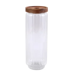 Sale KITCHEN COLLECTION Bocal verre en acacia 1l