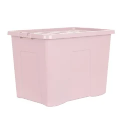 Boite 80l avec couvercle rose