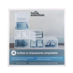 Best HOME ESSENTIALS Boites a chaussures x4