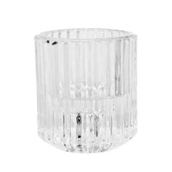 QUIET LUXURY Bougeoir verre strie