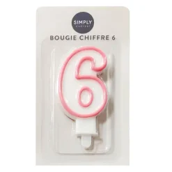 Clearance SIMPLY Bougie chiffre 6