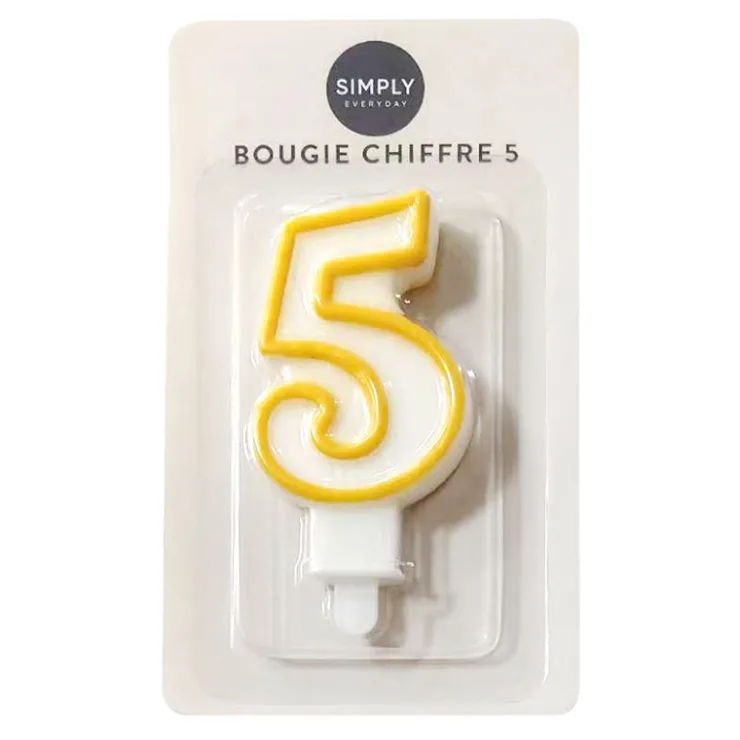Outlet SIMPLY Bougie chiffre 5