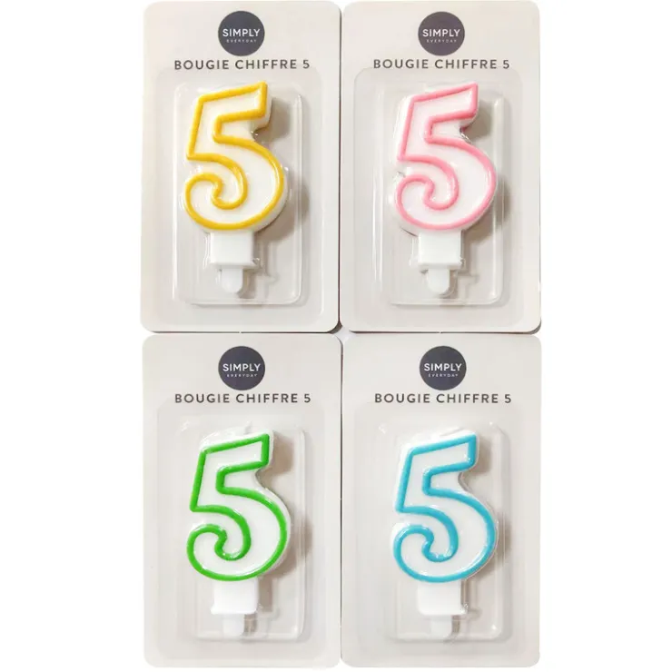 Outlet SIMPLY Bougie chiffre 5
