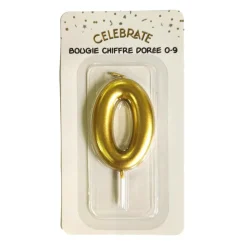 Sale CELEBRATE Bougie chiffre doree 0-9