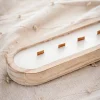 Sale NATURAL HOME Bougie ovale bois 4 meches