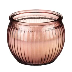Hot Bougie pot verre strie