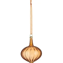 Boule en verre ambre