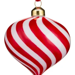 Boule goutte rouge et blanch en