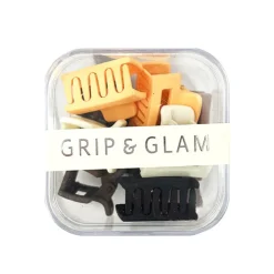 GRIP & GLAM Box min pince cheveux brown