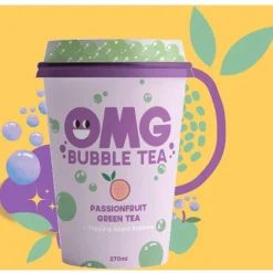 Hot Bubble tea the passion pomme