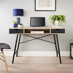 MICHIGAN Bureau noir/bois