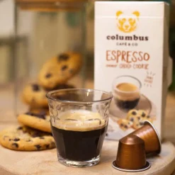 New COLUMBUS Cafe cap x10 choco/cookies 53g