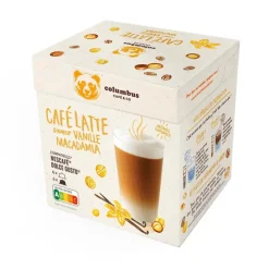Hot COLUMBUS Cafe caps x12 latte vanille