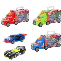 Best TOI TOYS Camion + 2 voitures course