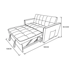Clearance HOME COLLECTION Canape convertible + 2 coussins