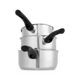 New Casserole x3 acier inox couv