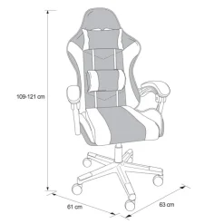 Outlet NEXGEN Chaise gamer noir / blanc