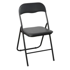 New HOME ESSENTIALS Chaise pliante noir