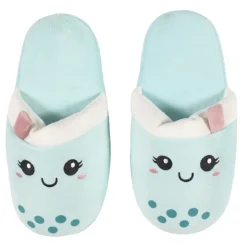 Online Chaussons beige/bleu kawaii