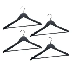 Outlet ORGANIZED HOME Cintres en bois noir mat x4