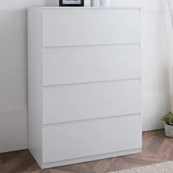 New SIENNA Commode 4 tiroirs blanc