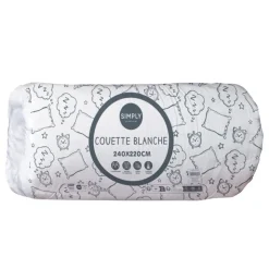 Hot SIMPLY Couette blanche 240x220