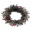 Clearance Couronne avec baies rouge 73cm